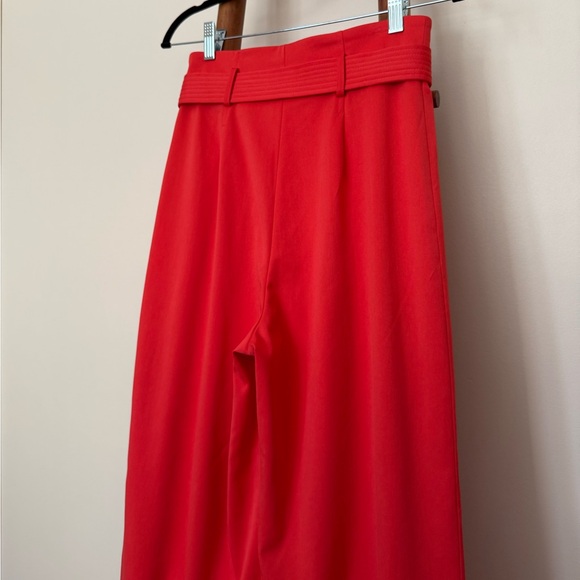 ANTONIO MELANI Vibrant Red-Orange Wide Leg Pants - Picture 11 of 13